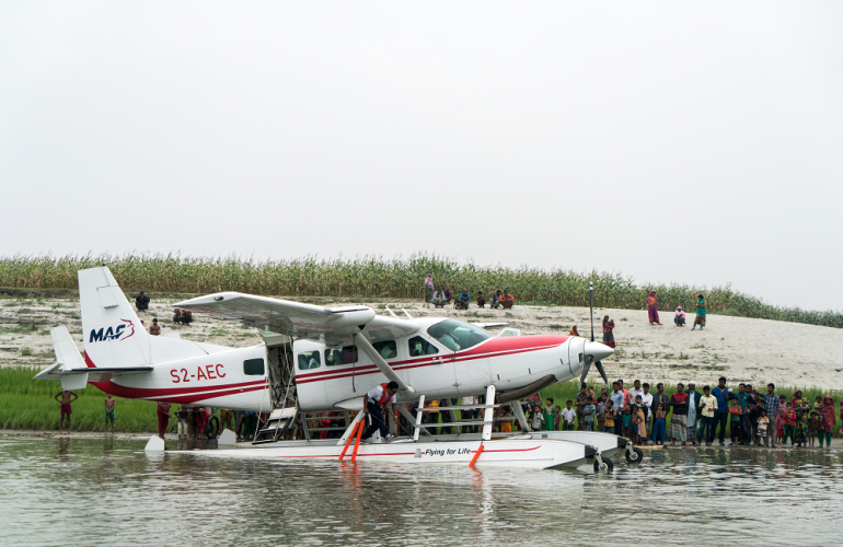 Bringing aid and Christian hope to isolated communities. Photo courtesy of Mission Aviation Fellowship.